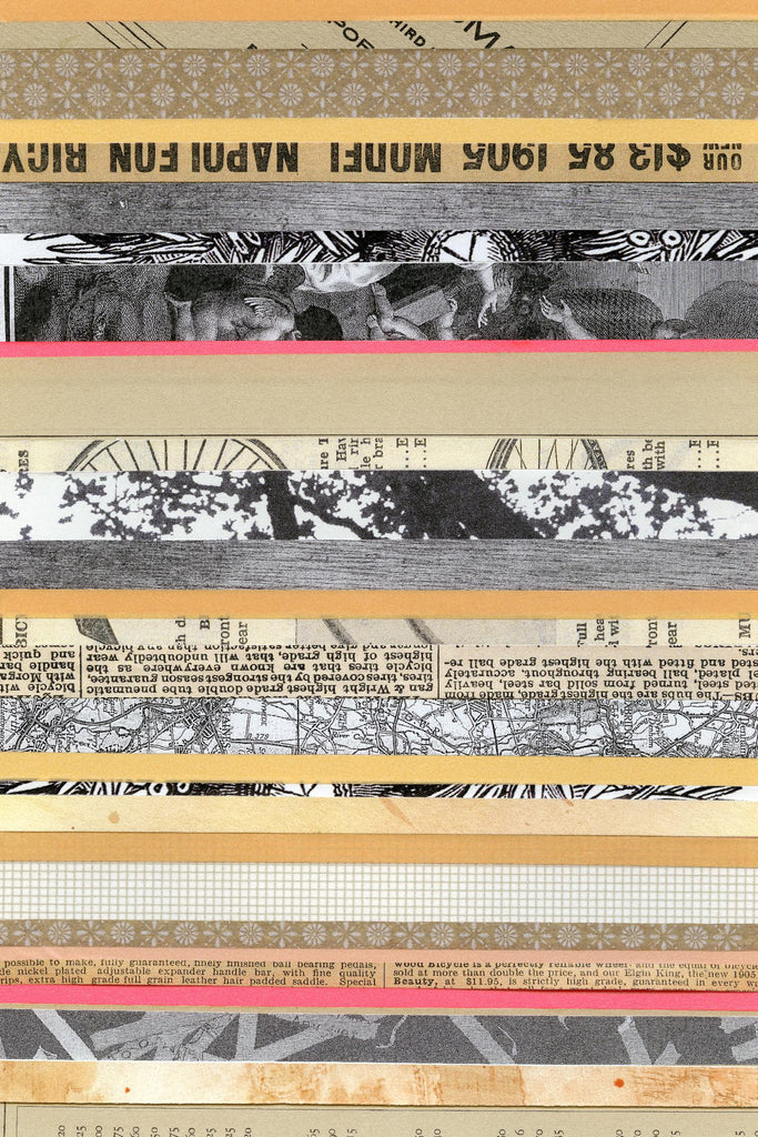 Paper Strip Collage A by Natasha Marie on GIANT ART - orange abstract