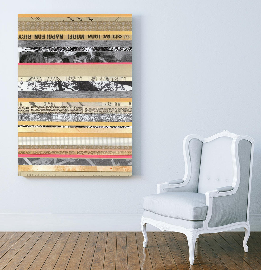 Paper Strip Collage A by Natasha Marie on GIANT ART - orange abstract