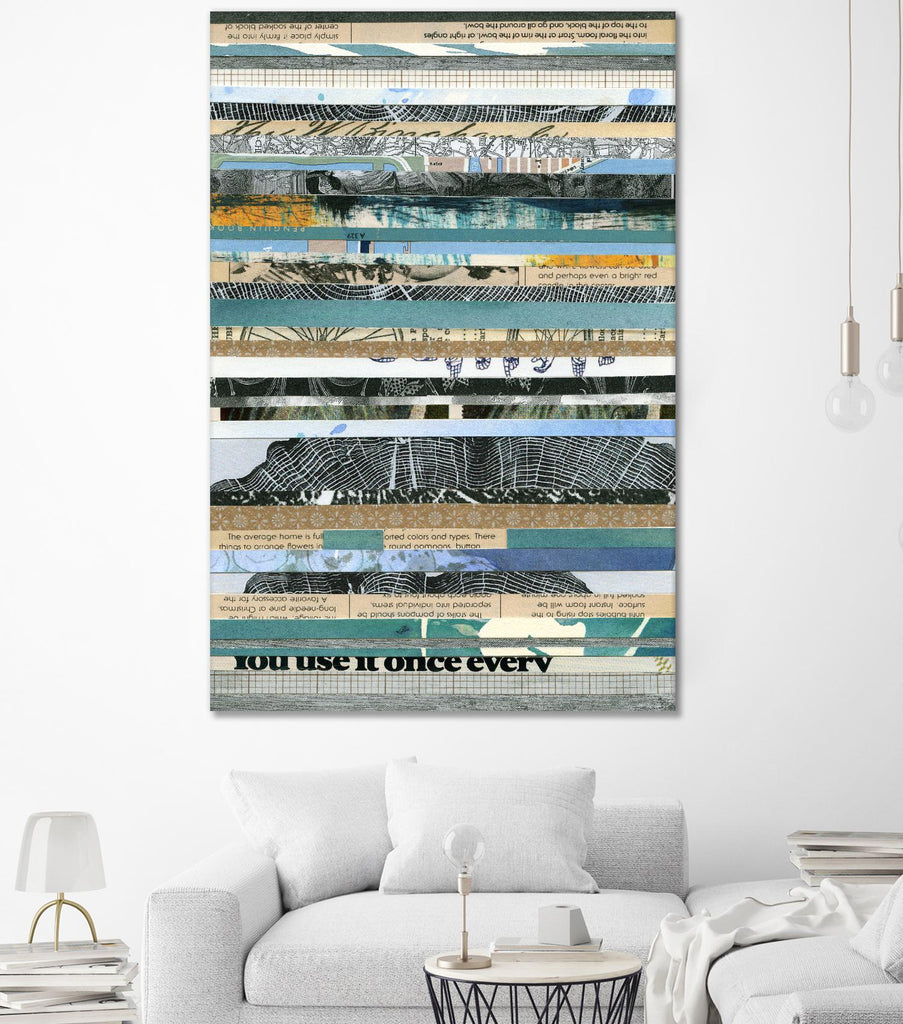 Paper Strip Collage E by Natasha Marie on GIANT ART - black abstract