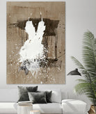 White Dress 1 by Paul Ngo on GIANT ART - beige abstract