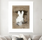 White Dress 1 by Paul Ngo on GIANT ART - beige abstract