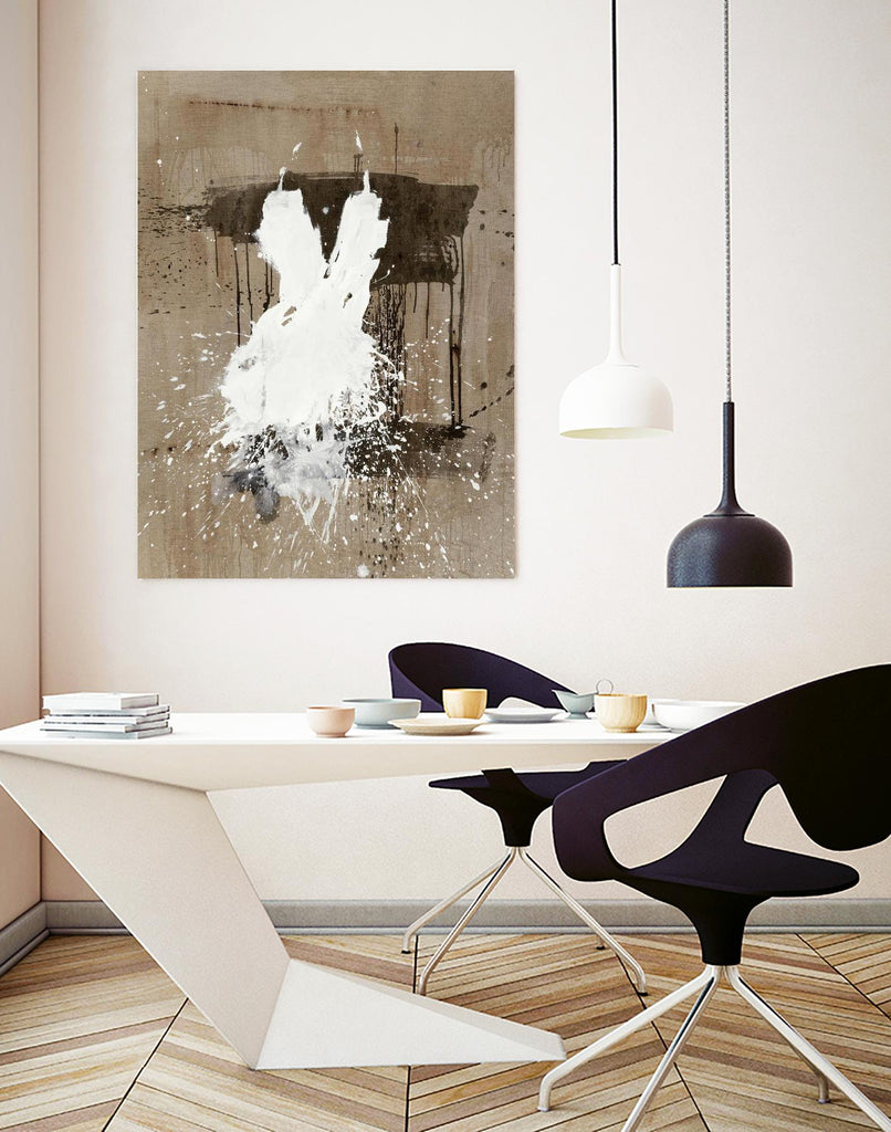 White Dress 1 by Paul Ngo on GIANT ART - beige abstract