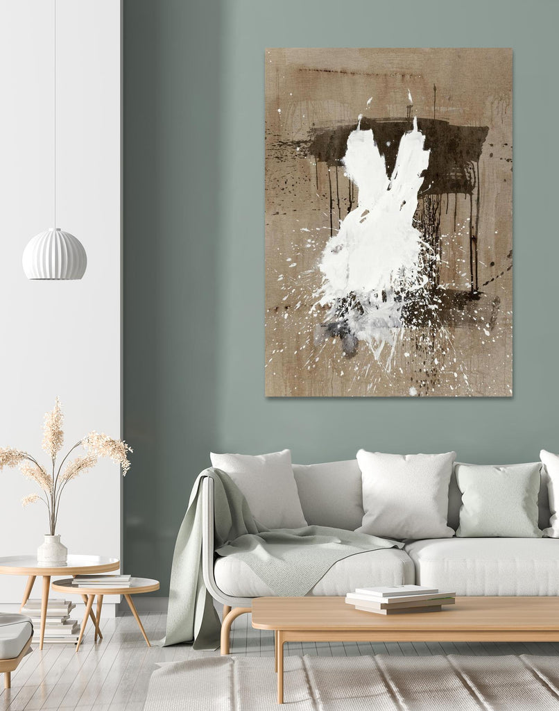 White Dress 1 by Paul Ngo on GIANT ART - beige abstract