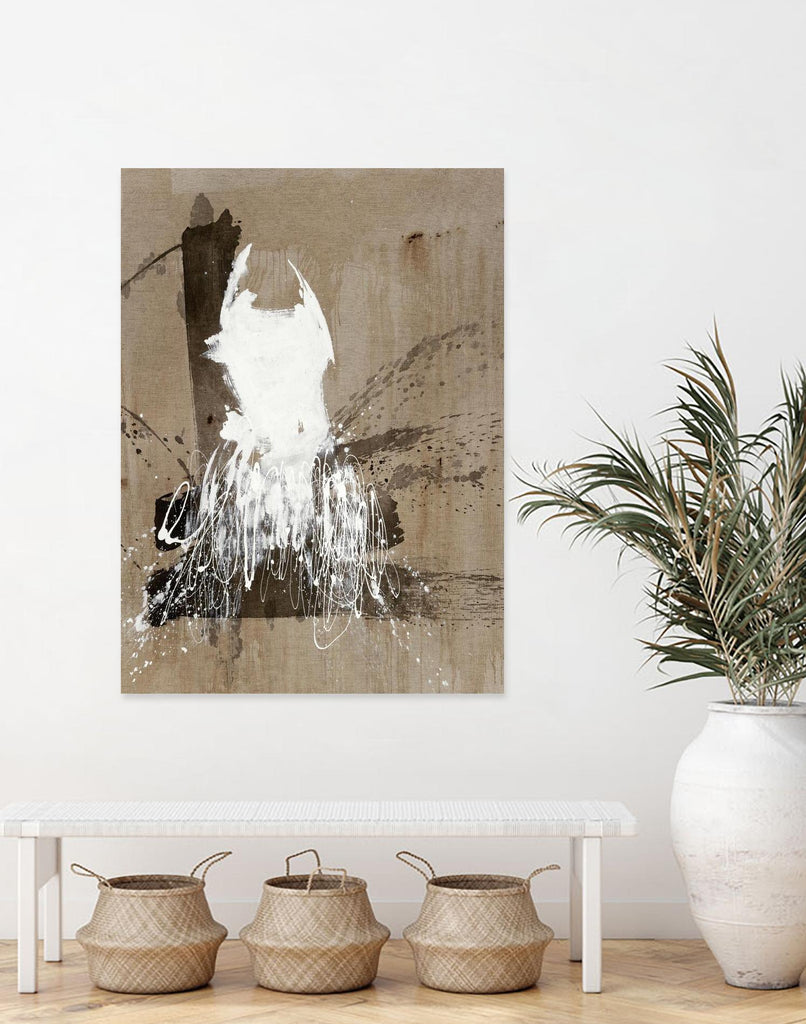 Robe blanche 2 de Paul Ngo sur GIANT ART - abstrait noir