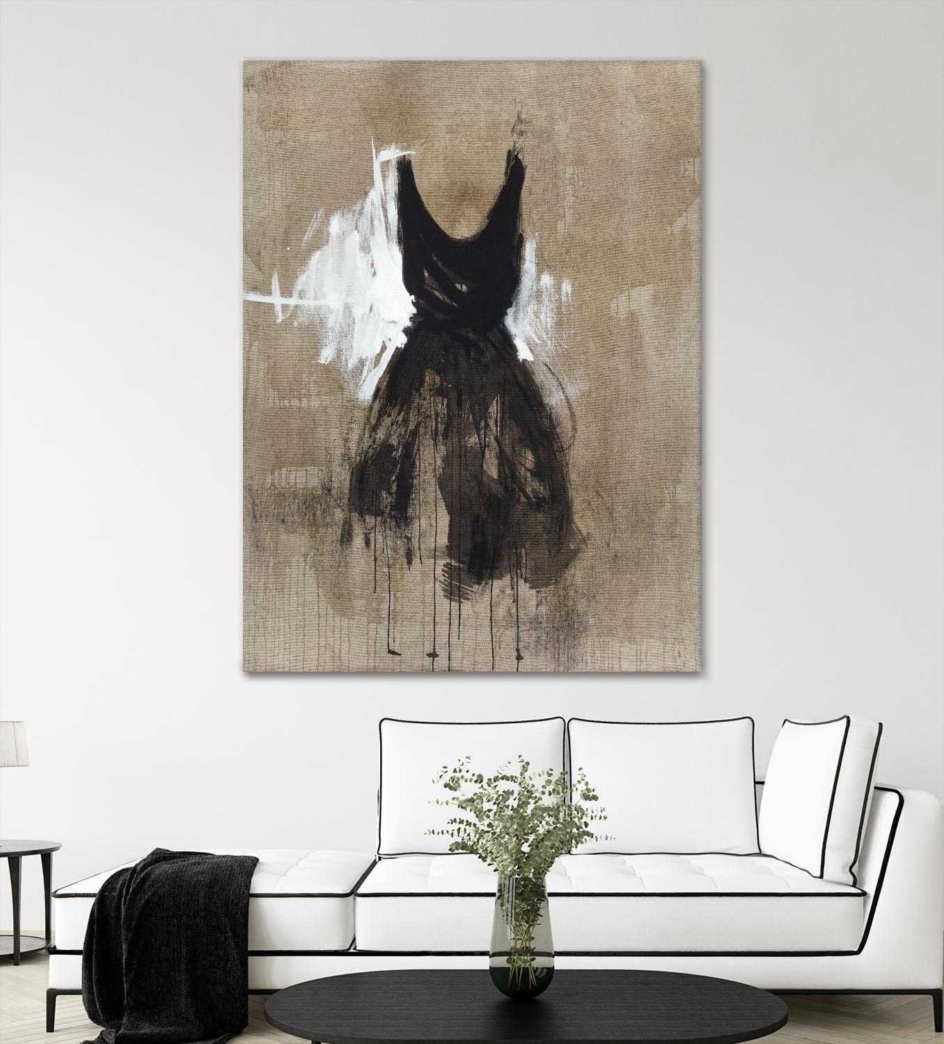 Little Black Dress 1 by PN Studio on GIANT ART - beige abstracts fashion