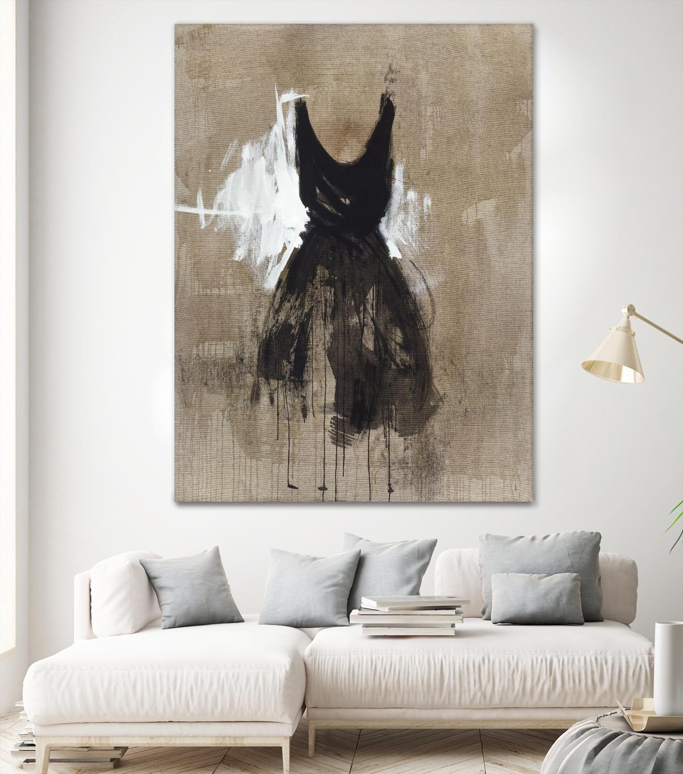 Little Black Dress 1 by PN Studio on GIANT ART - beige abstracts fashion