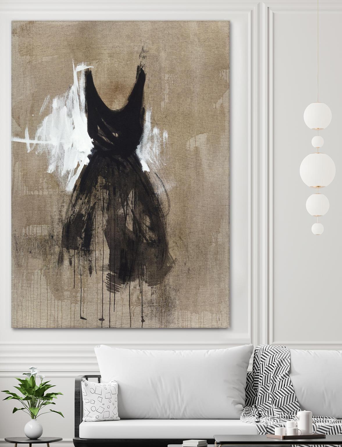 Little Black Dress 1 by PN Studio on GIANT ART - beige abstracts fashion