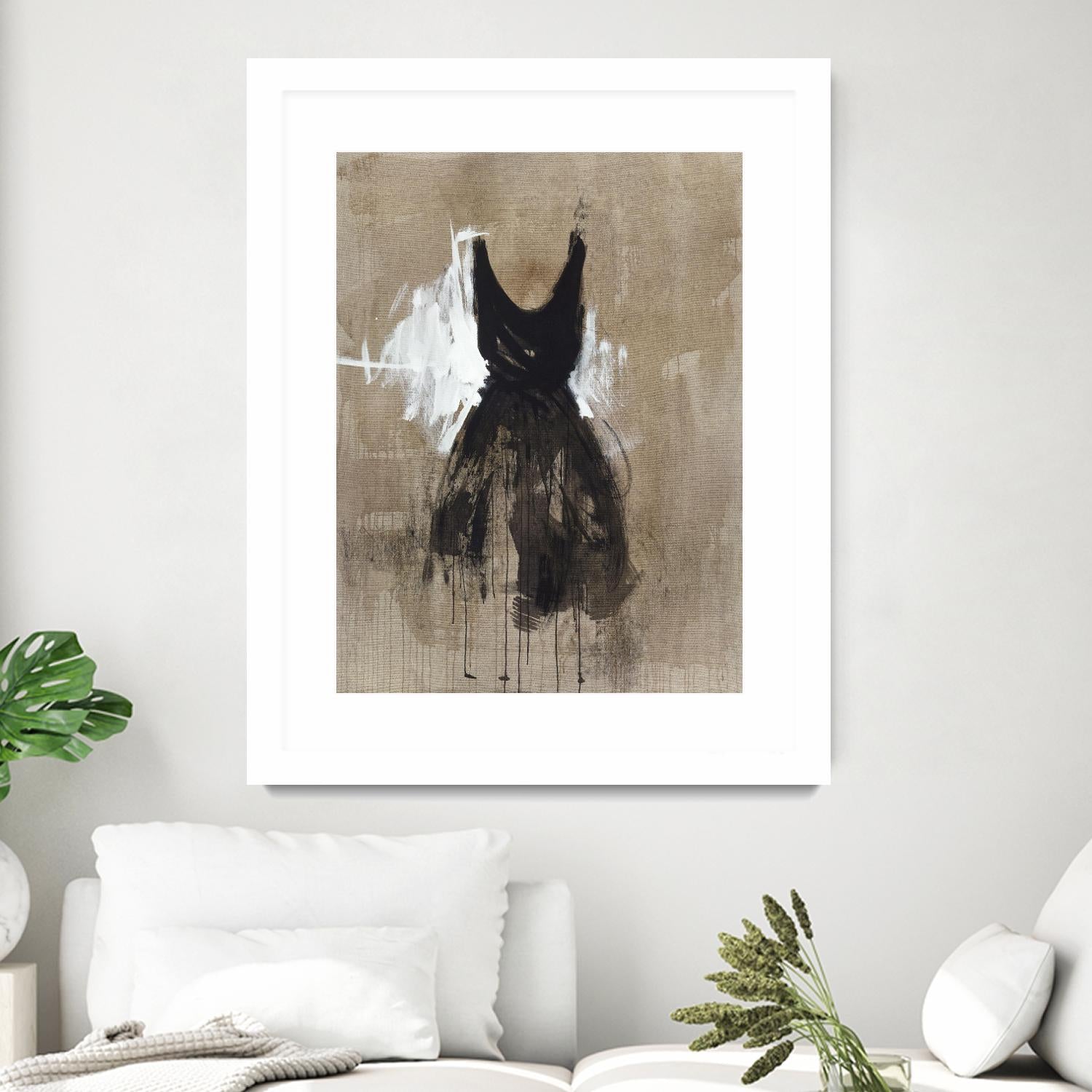 Little Black Dress 1 by PN Studio on GIANT ART - beige abstracts fashion