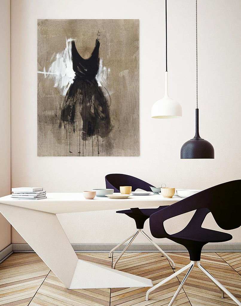 Little Black Dress 1 by PN Studio on GIANT ART - beige abstracts fashion