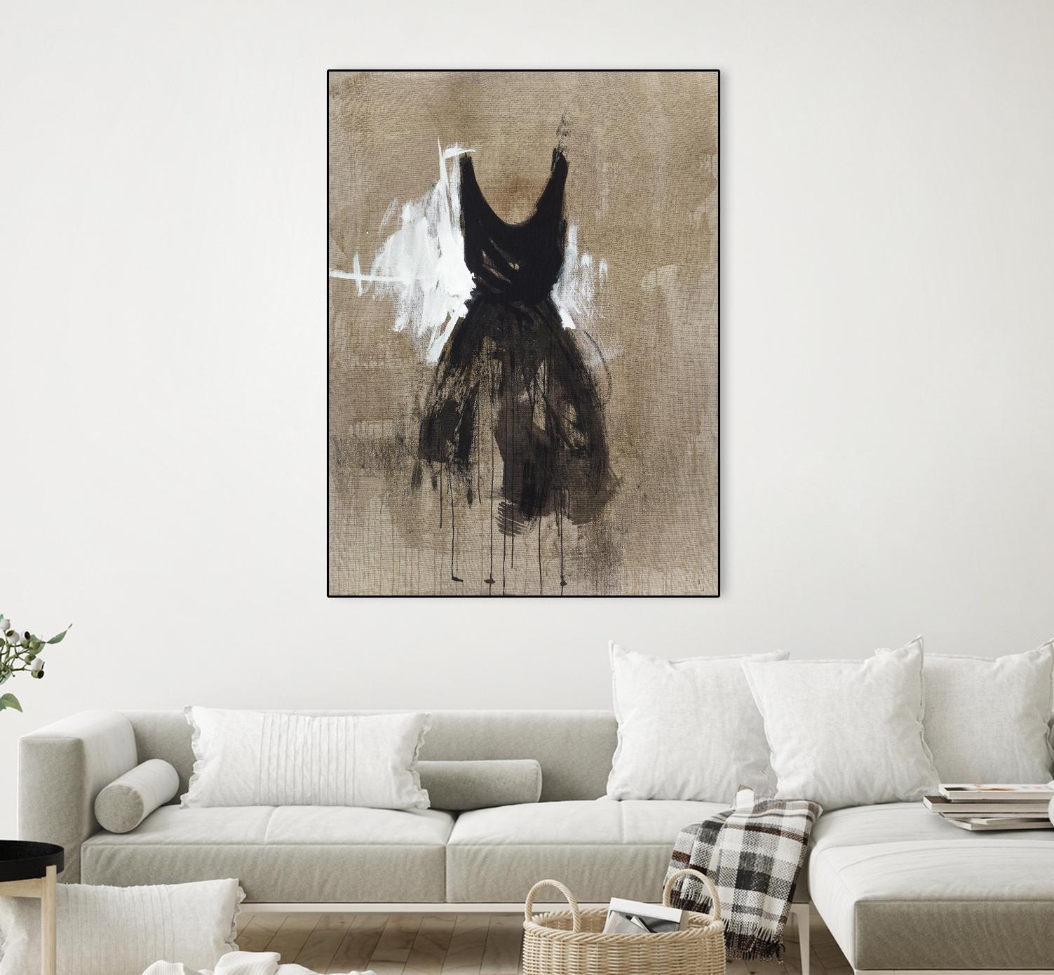 Little Black Dress 1 by PN Studio on GIANT ART - beige abstracts fashion