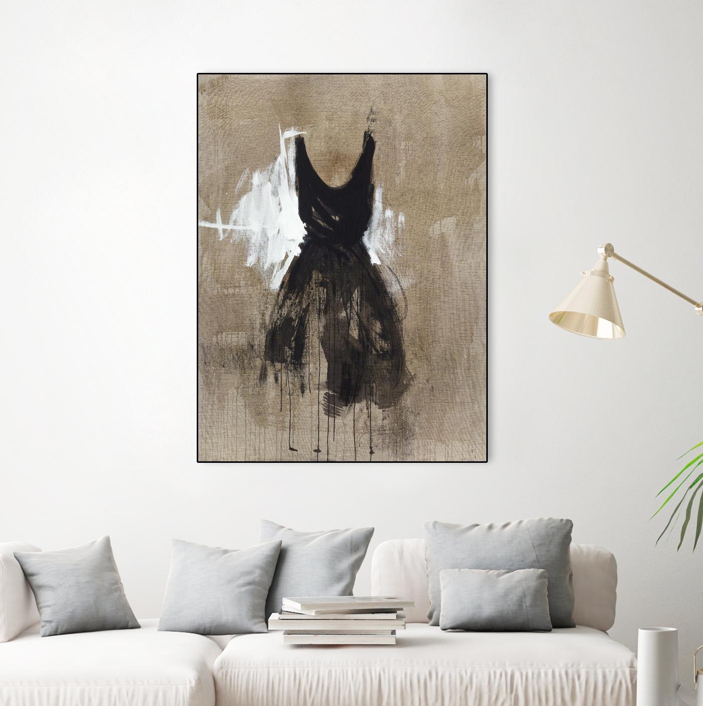 Little Black Dress 1 by PN Studio on GIANT ART - beige abstracts fashion