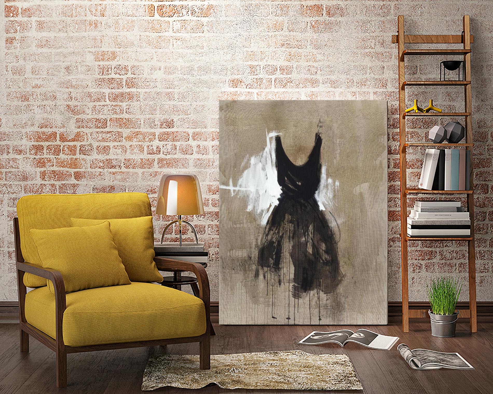 Little Black Dress 1 by PN Studio on GIANT ART - beige abstracts fashion