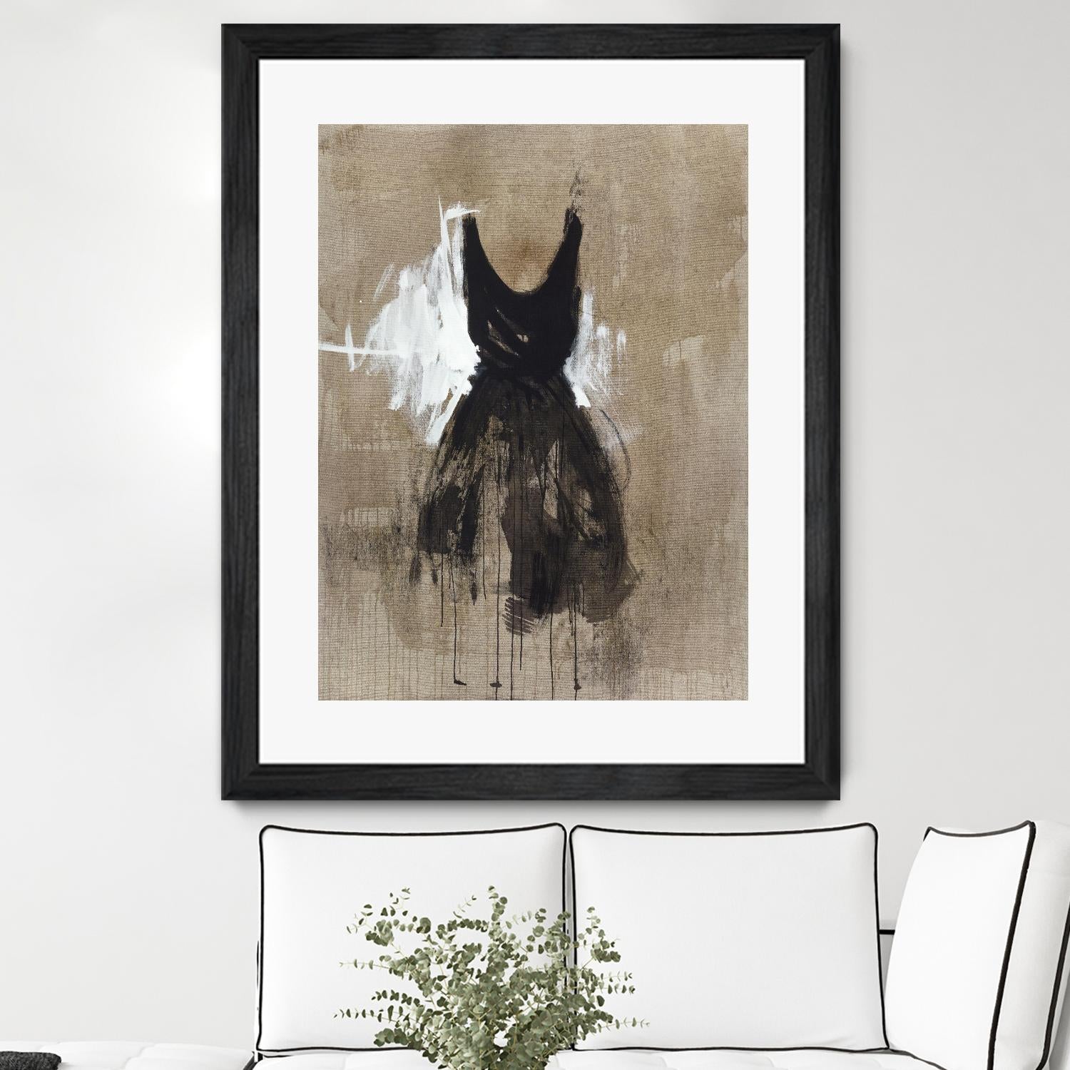 Little Black Dress 1 by PN Studio on GIANT ART - beige abstracts fashion