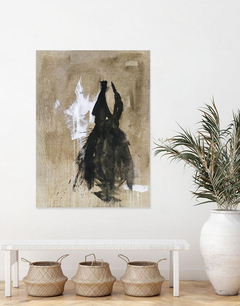 Little Black Dress 2 by PN Studio on GIANT ART - beige abstracts fashion
