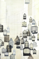 Birdcages 2 by NM Studio on GIANT ART - beige contemporary bird