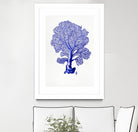 Sea Life in Pen 4 by Millie Brooks on GIANT ART - blue botanical