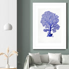 Sea Life in Pen 4 by Millie Brooks on GIANT ART - blue botanical