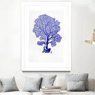 Sea Life in Pen 4 by Millie Brooks on GIANT ART - blue botanical