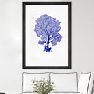 Sea Life in Pen 4 by Millie Brooks on GIANT ART - blue botanical