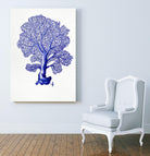 Sea Life in Pen 4 by Millie Brooks on GIANT ART - blue botanical