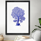 Sea Life in Pen 4 by Millie Brooks on GIANT ART - blue botanical