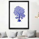 Sea Life in Pen 4 by Millie Brooks on GIANT ART - blue botanical