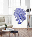 Sea Life in Pen 4 by Millie Brooks on GIANT ART - blue botanical