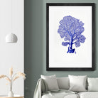 Sea Life in Pen 4 by Millie Brooks on GIANT ART - blue botanical