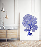 Sea Life in Pen 4 by Millie Brooks on GIANT ART - blue botanical