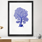 Sea Life in Pen 4 by Millie Brooks on GIANT ART - blue botanical