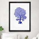 Sea Life in Pen 4 by Millie Brooks on GIANT ART - blue botanical