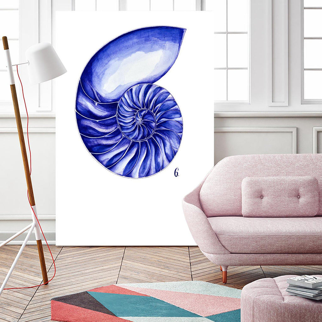 Sea Life in Pen 6 by Millie Brooks on GIANT ART - blue nautical