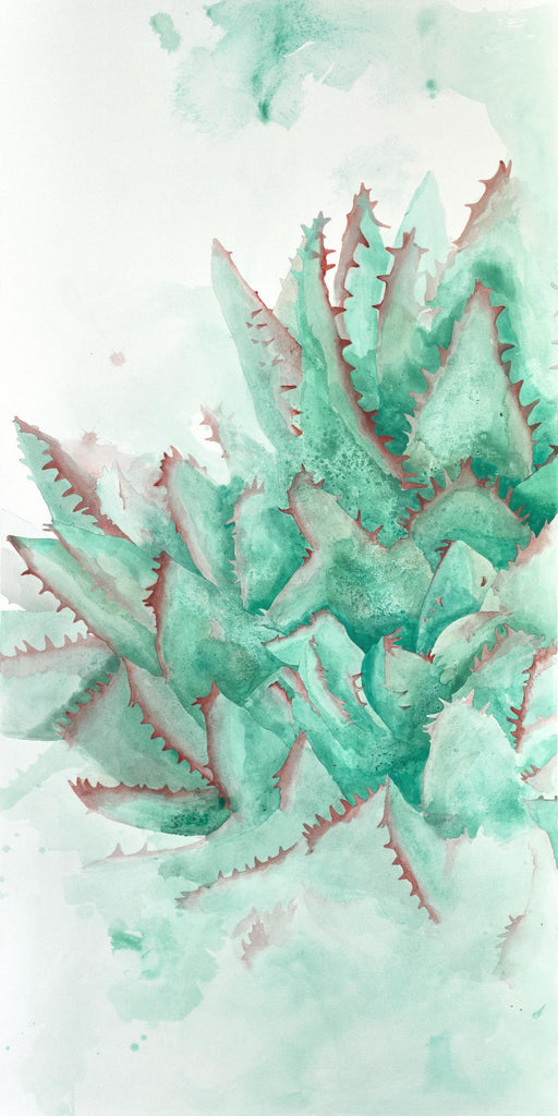 Turquoise Desert 3 by Allyson Fukushima on GIANT ART - green floral