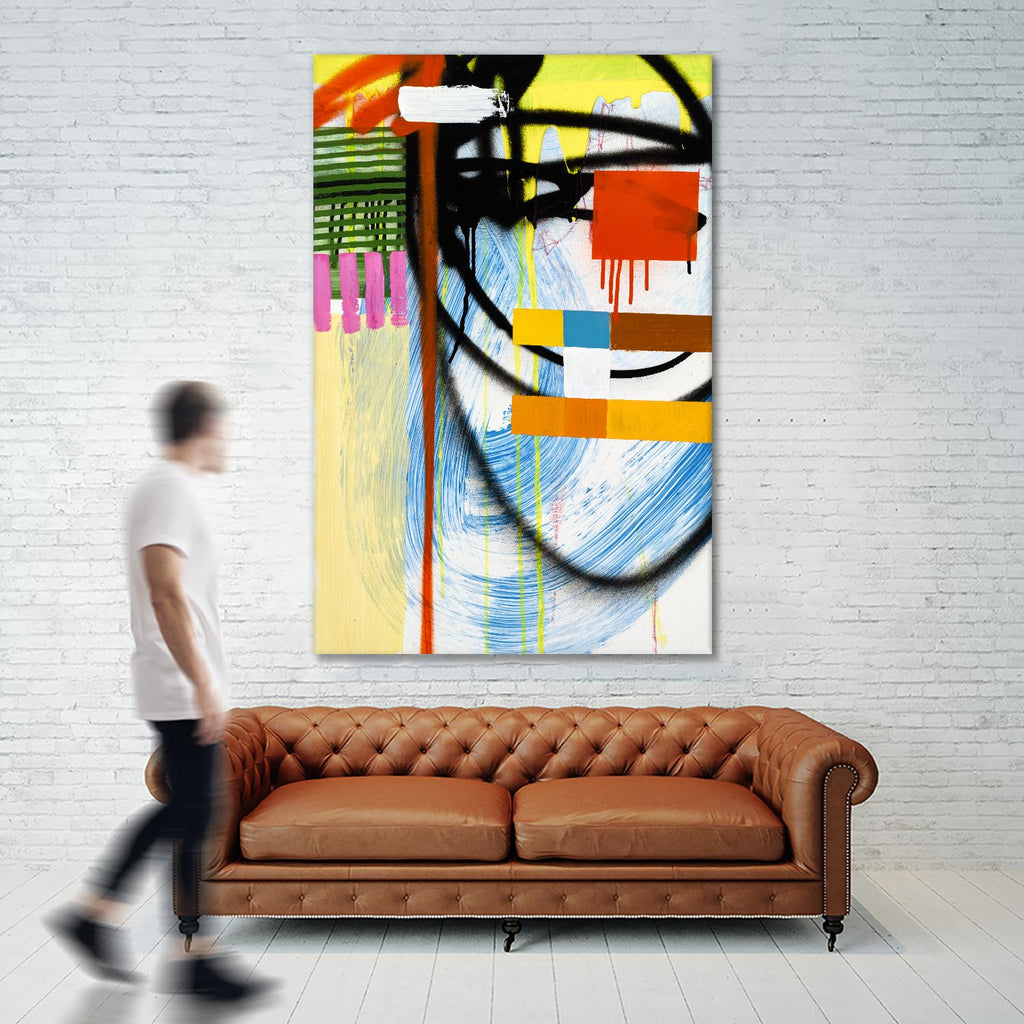 Lenticular B by Paul Ngo on GIANT ART - yellow abstract