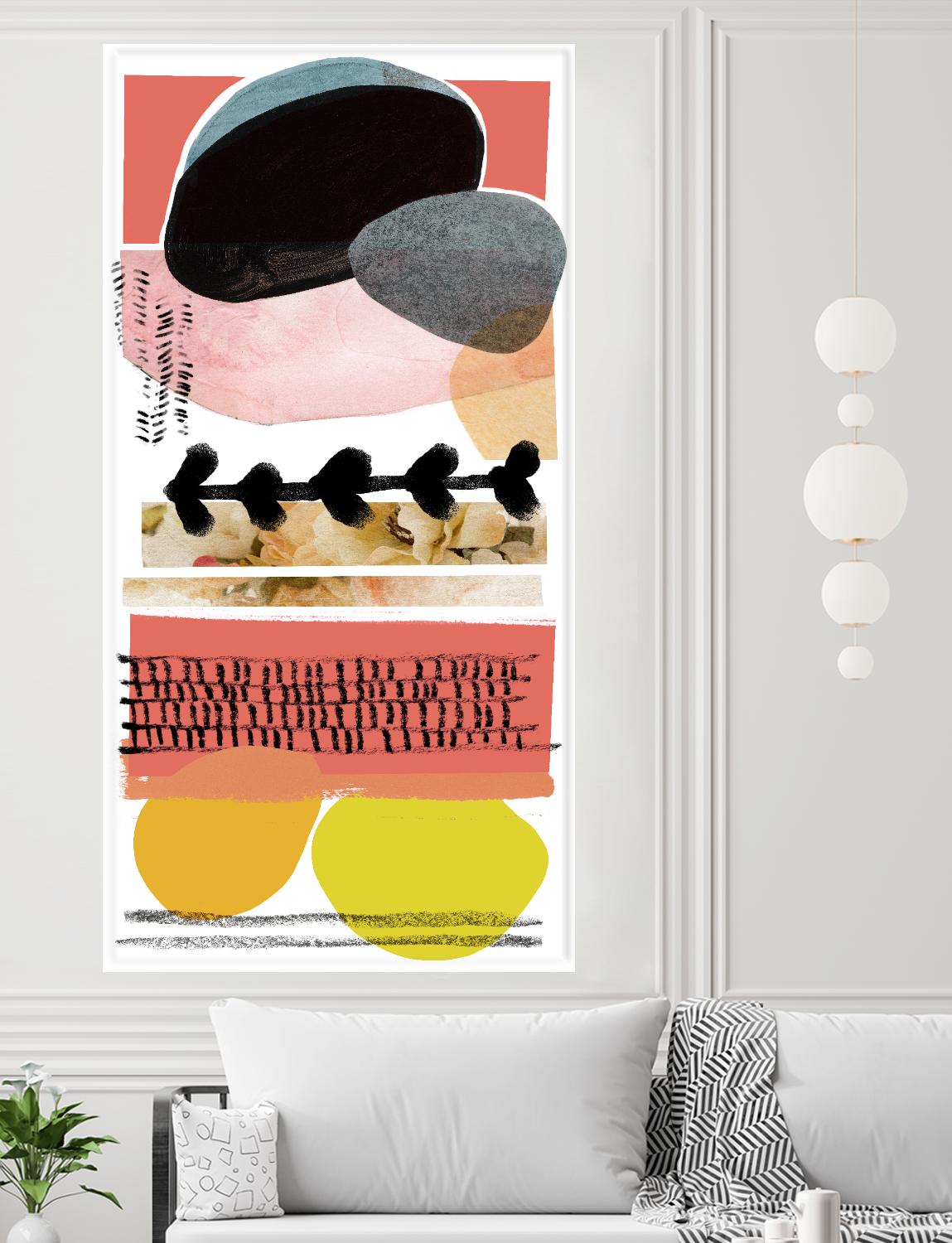 Totem Pattern E by THE Studio on GIANT ART - yellow abstract