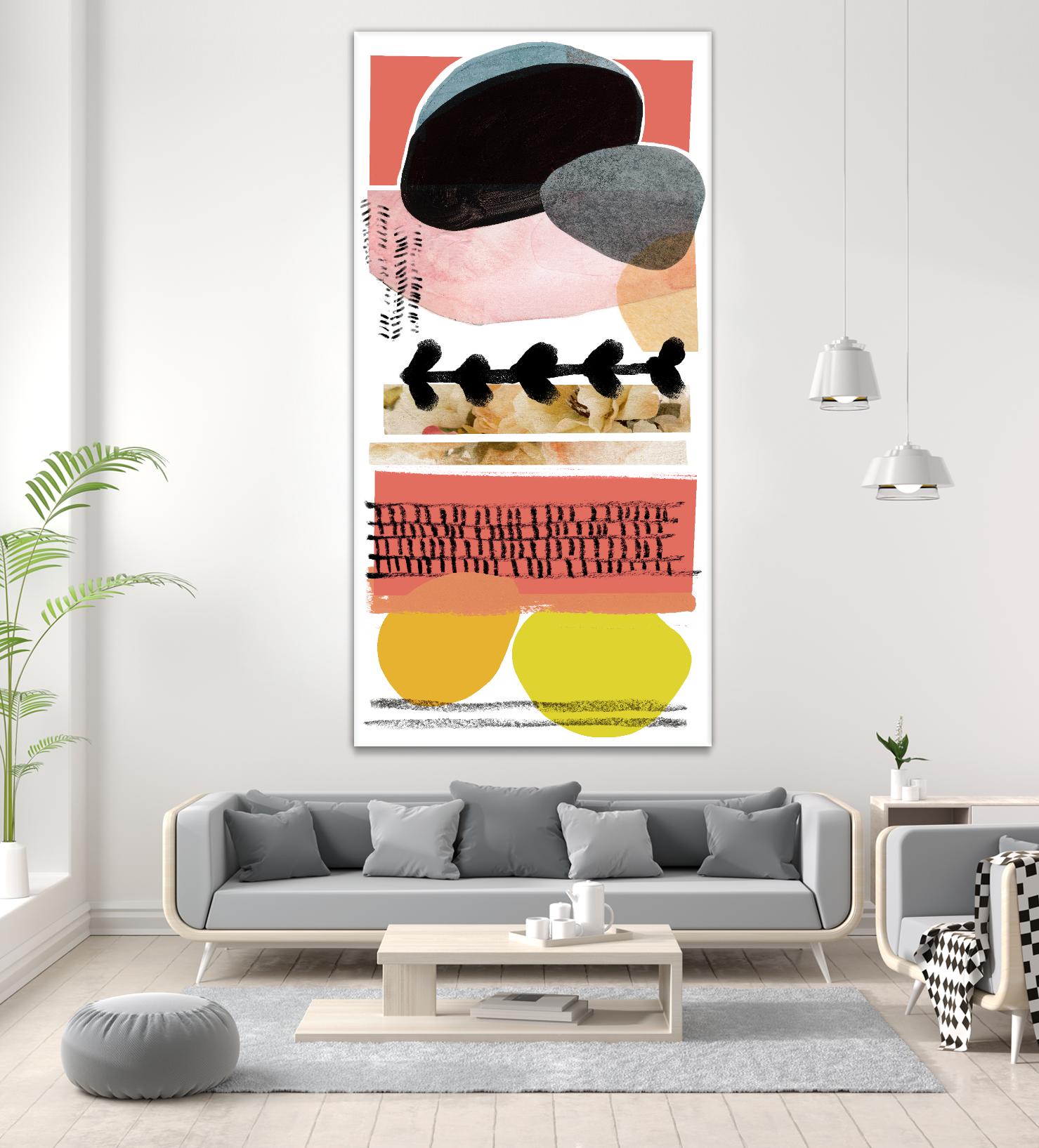 Totem Pattern E by THE Studio on GIANT ART - yellow abstract