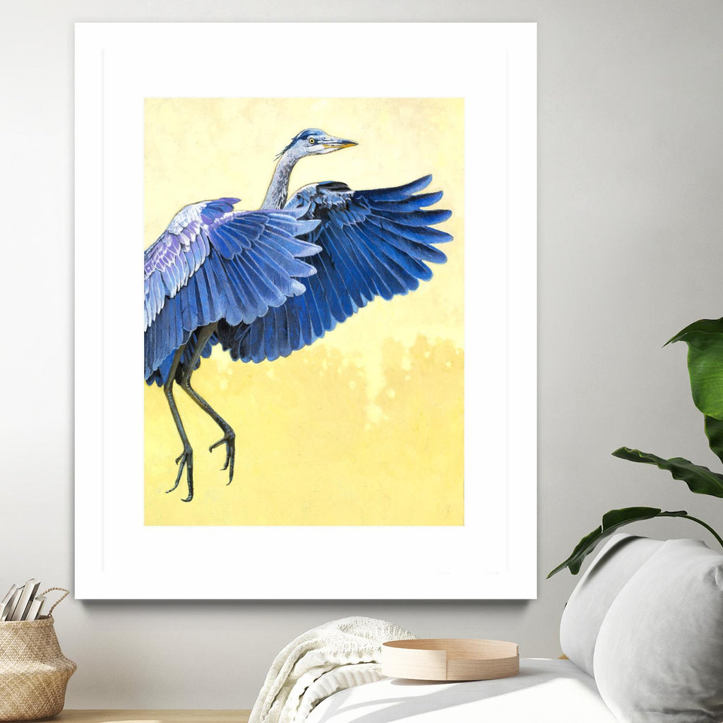 Great Blue Heron by Max Hayslette on GIANT ART - blue animal oiseau
