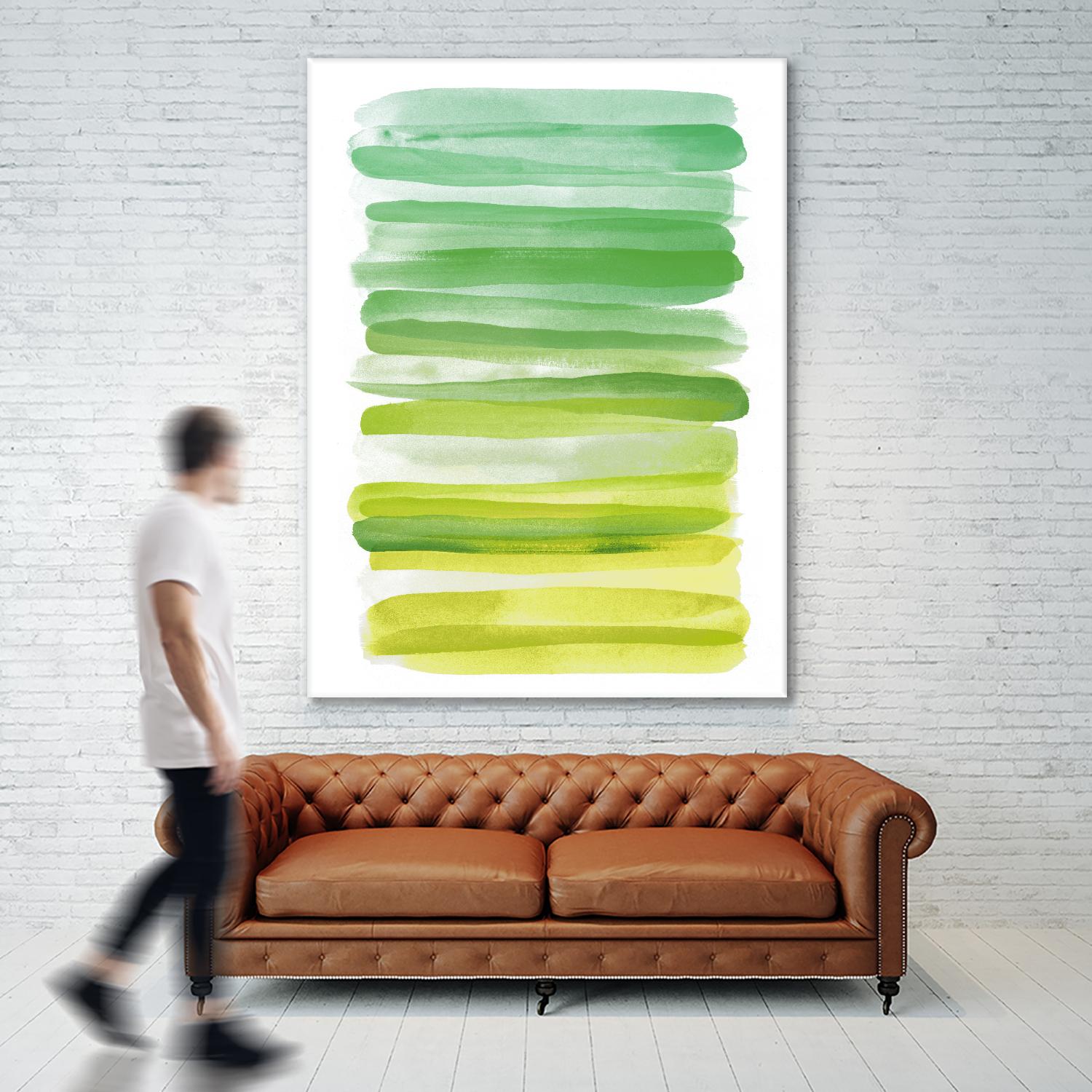 Watercolor Stripes D by THE Studio on GIANT ART - white abstract
