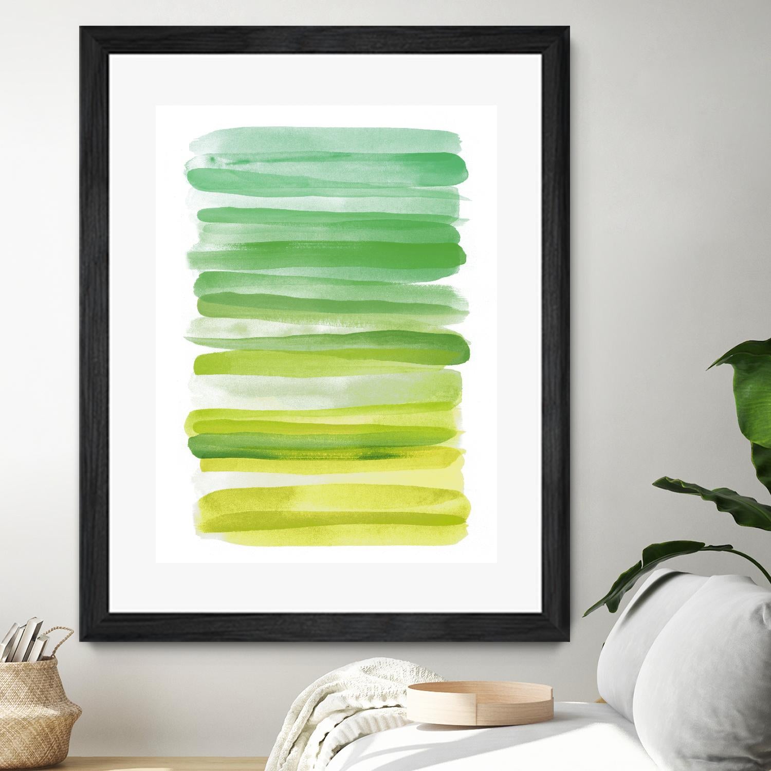 Watercolor Stripes D by THE Studio on GIANT ART - white abstract