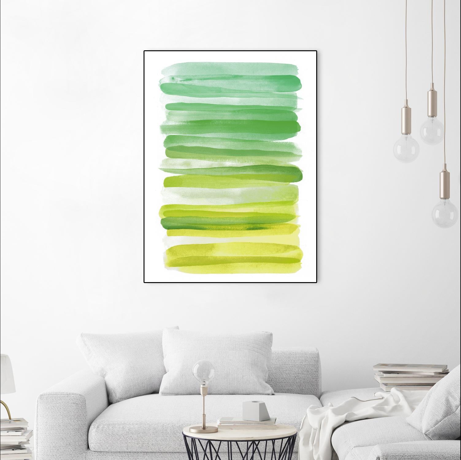 Watercolor Stripes D by THE Studio on GIANT ART - white abstract