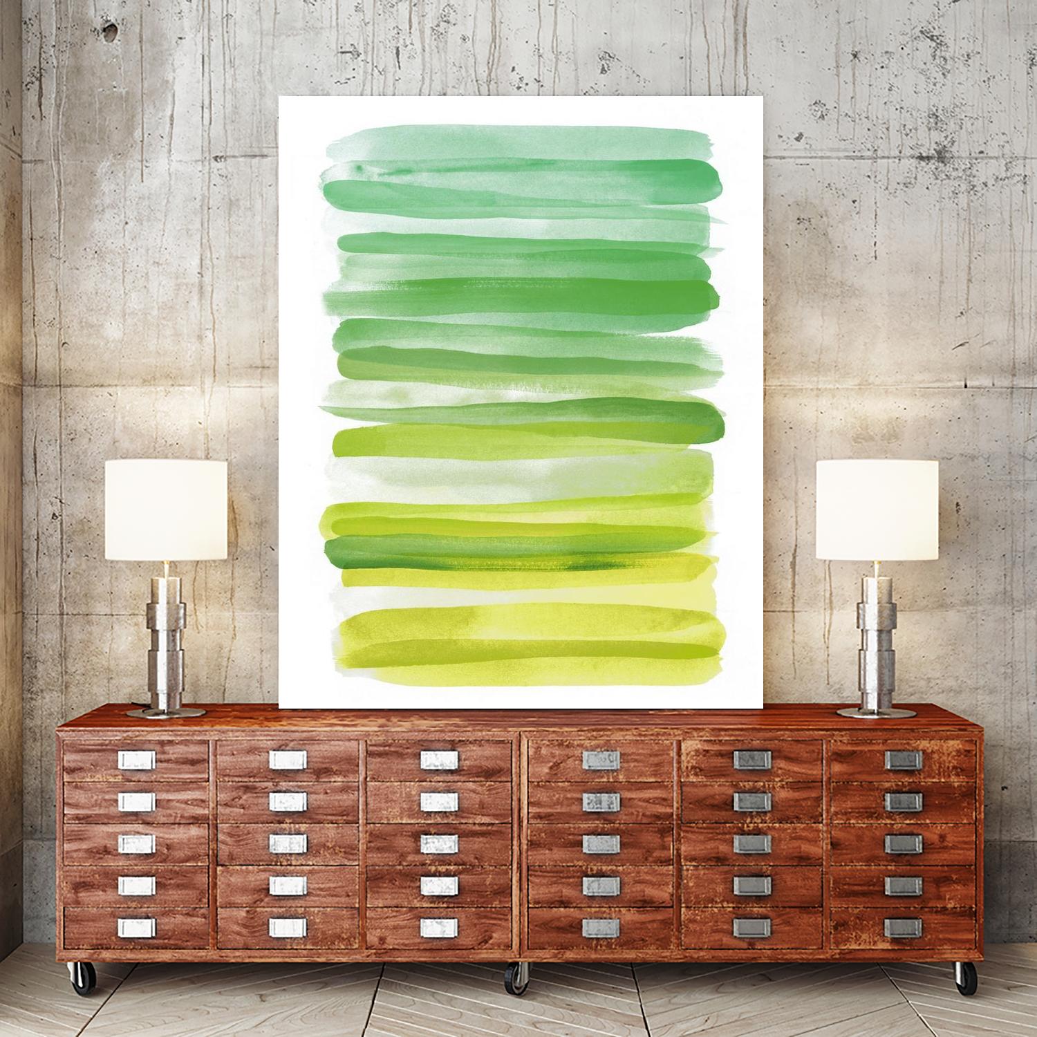 Watercolor Stripes D by THE Studio on GIANT ART - white abstract