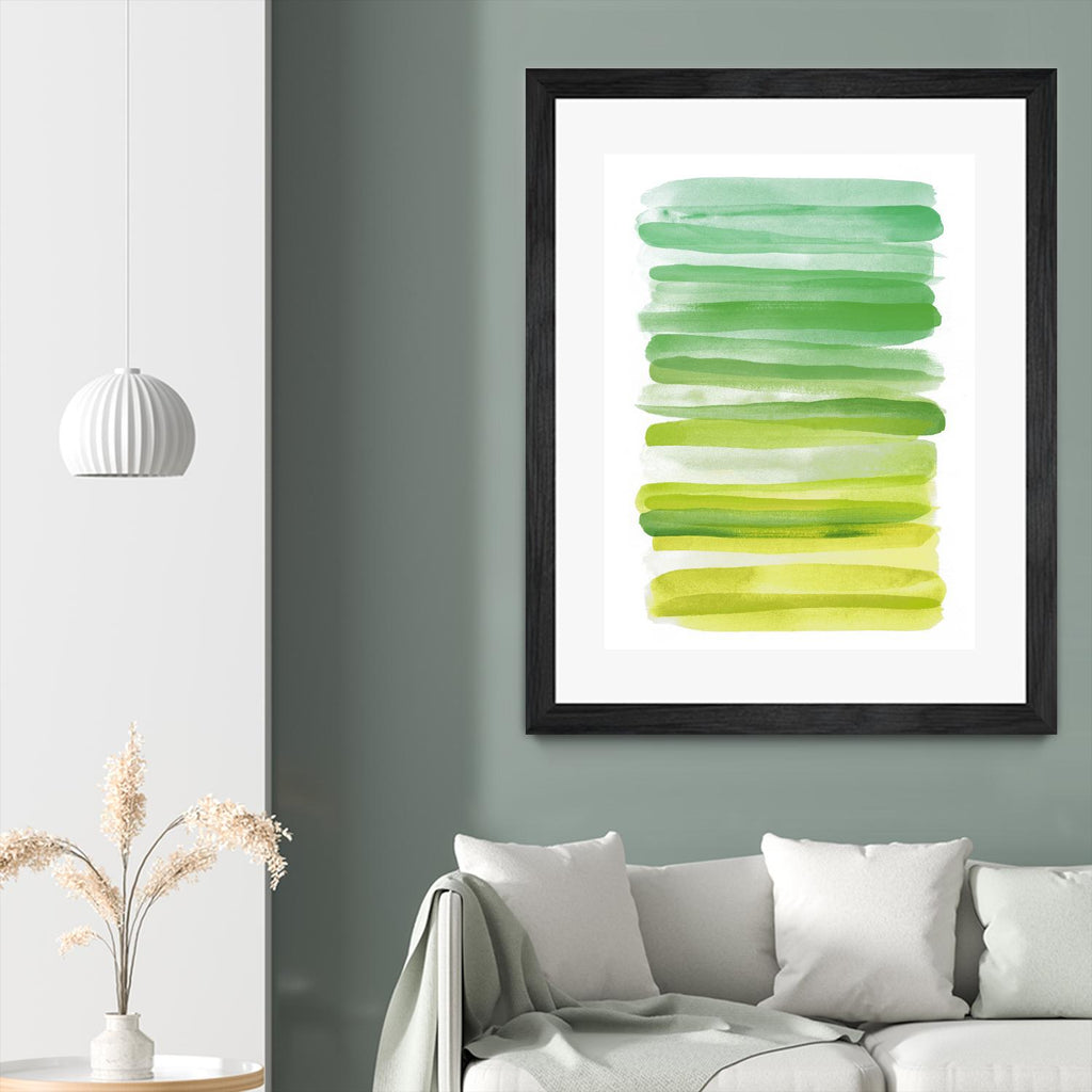 Watercolor Stripes D by THE Studio on GIANT ART - white abstract