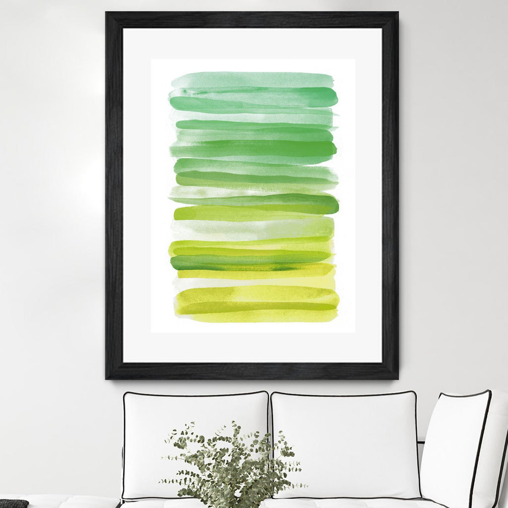 Watercolor Stripes D by THE Studio on GIANT ART - white abstract