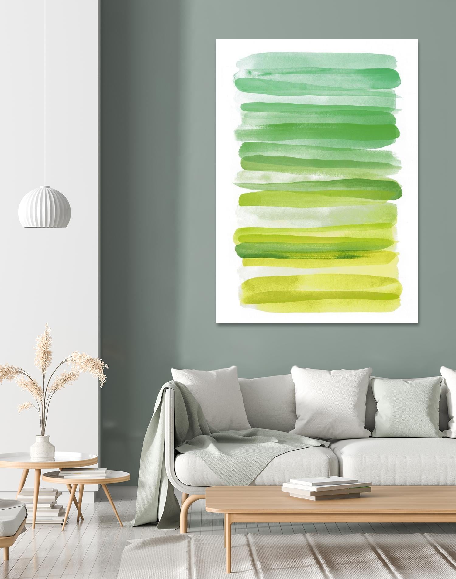 Watercolor Stripes D by THE Studio on GIANT ART - white abstract