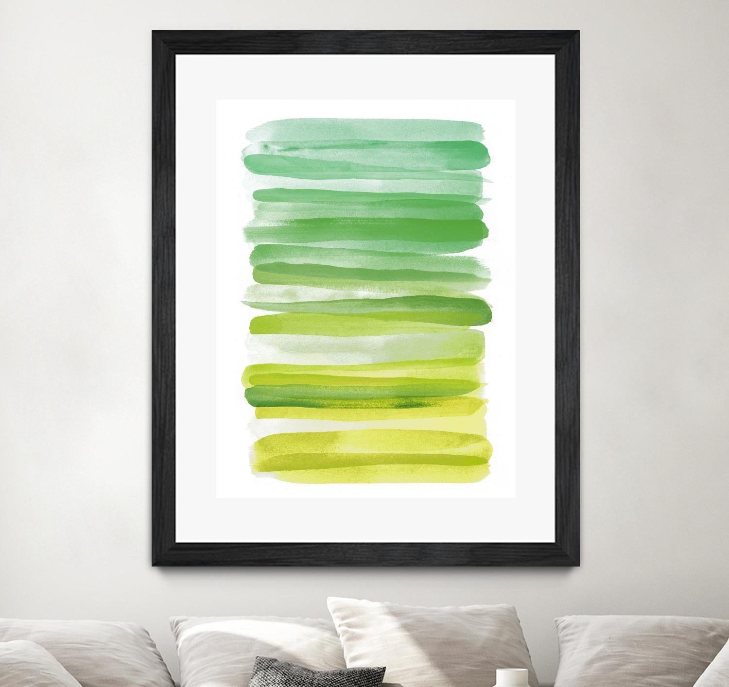 Watercolor Stripes D by THE Studio on GIANT ART - white abstract