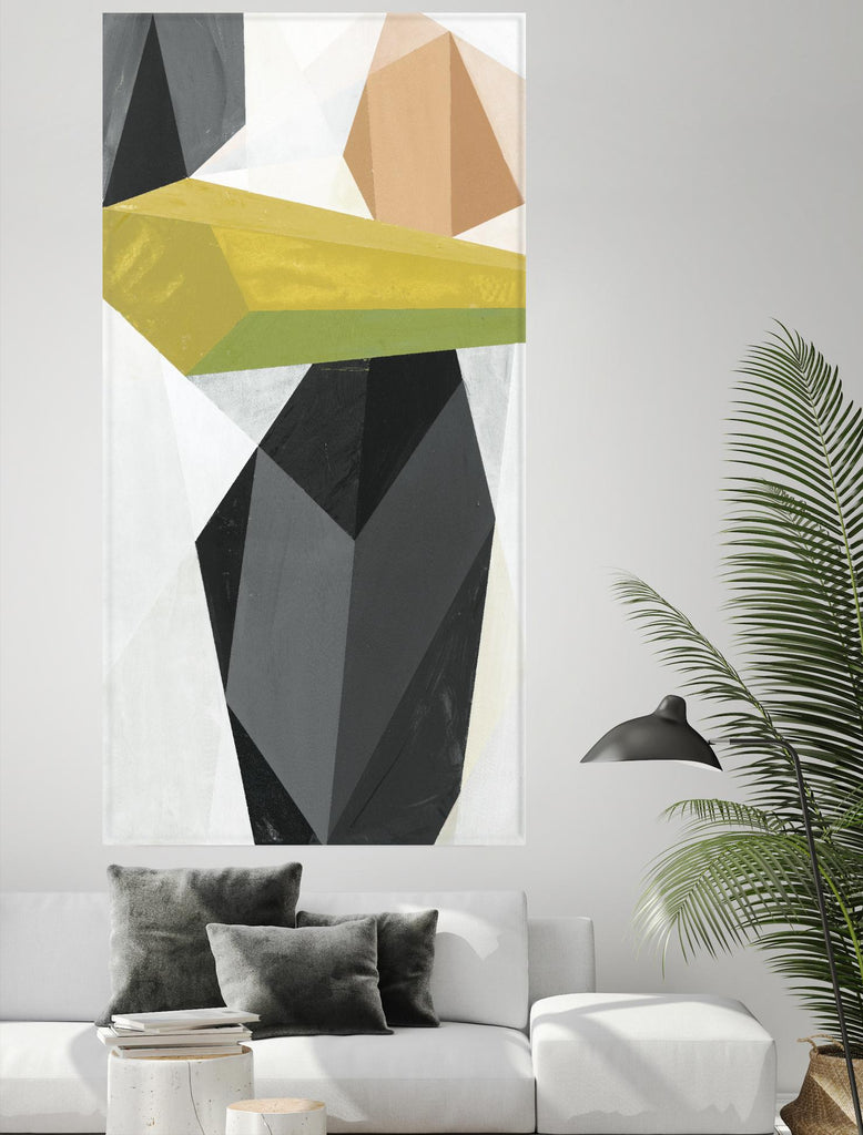 Vase en verre 2 - Recoloration par Akiko Hiromoto sur GIANT ART - abstrait jaune