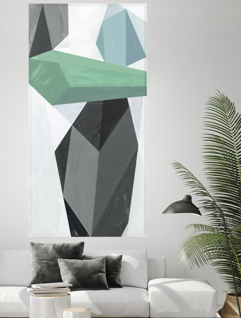 Vase en verre 2 - Recoloration par Akiko Hiromoto sur GIANT ART - abstrait gris