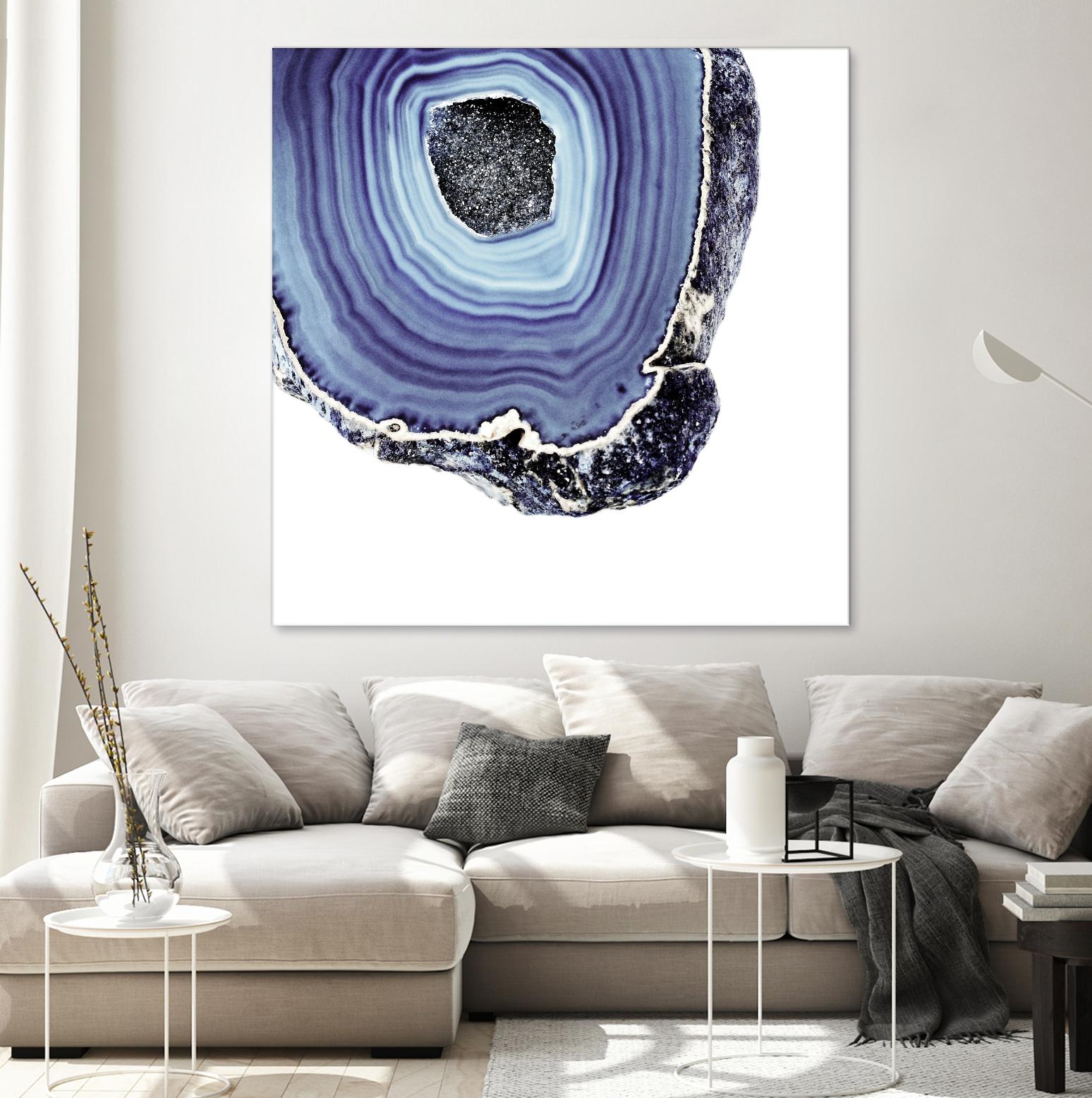 Indigo Agate C by THE Studio on GIANT ART - white abstract