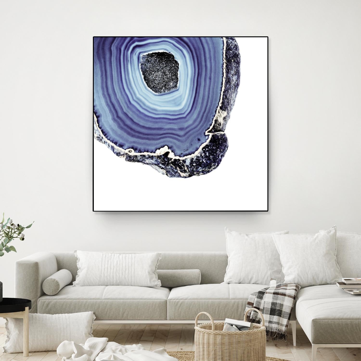 Indigo Agate C by THE Studio on GIANT ART - white abstract