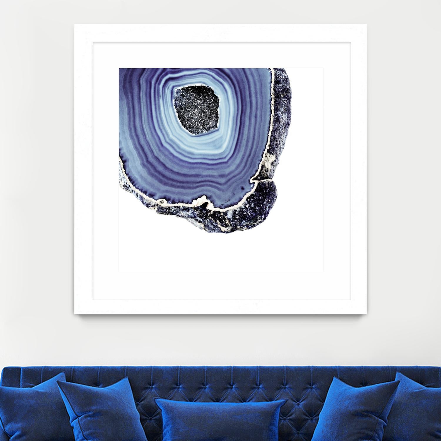 Indigo Agate C by THE Studio on GIANT ART - white abstract